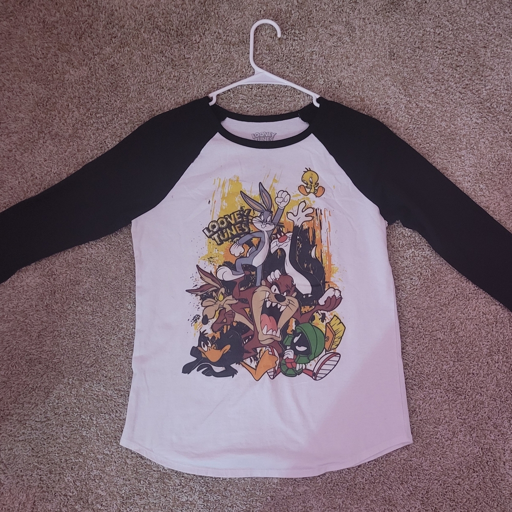 Looney Tunes Long Sleeve Black & White Shirt